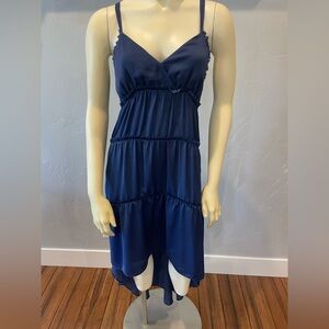 Women’s BR Navy Blue high low spaghetti strap dress size 2